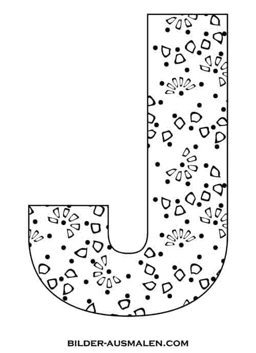Buchstabe J mit Muster