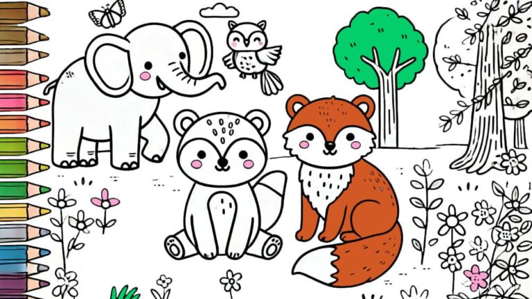 Malvorlagen niedliche Tiere