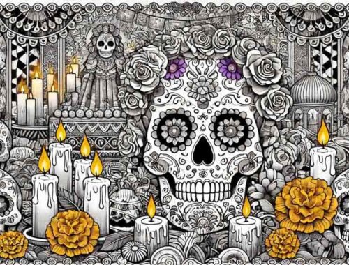 dia de los muertos malvorlagen