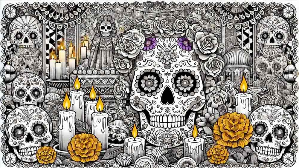 dia de los muertos malvorlagen