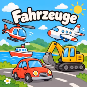 Kostenlose Ausmalbilder zum Ausdrucken für Kinder & Erwachsene 15 Kategoriebild Fahrzeuge mit Auto, Bagger, Flugzeug, Hubschrauber und Schiff