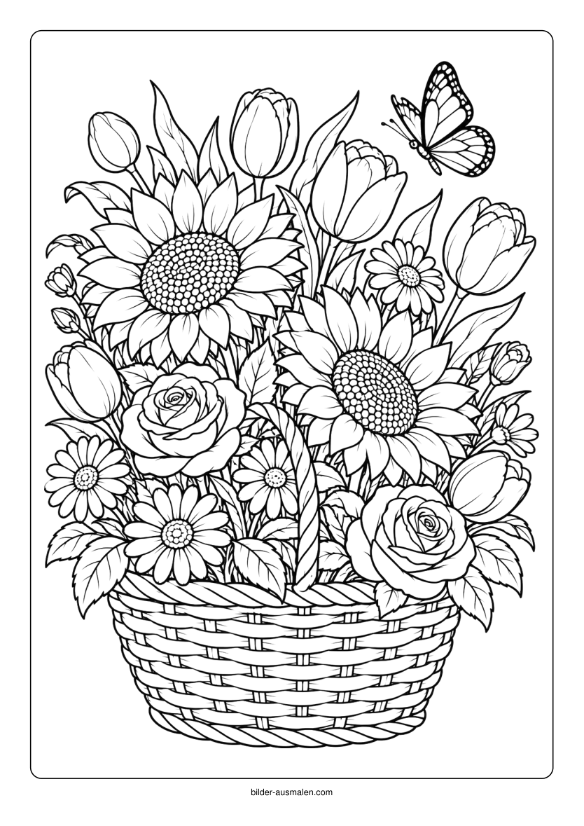 Blumen 8 – Blumenmix im Korb