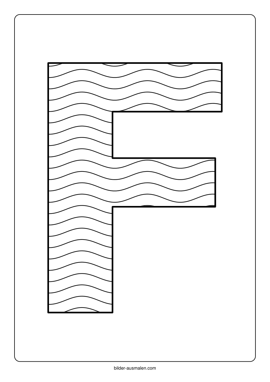 Buchstaben mit Muster: Alphabet A bis Z 8 Buchstabe F – Wellen