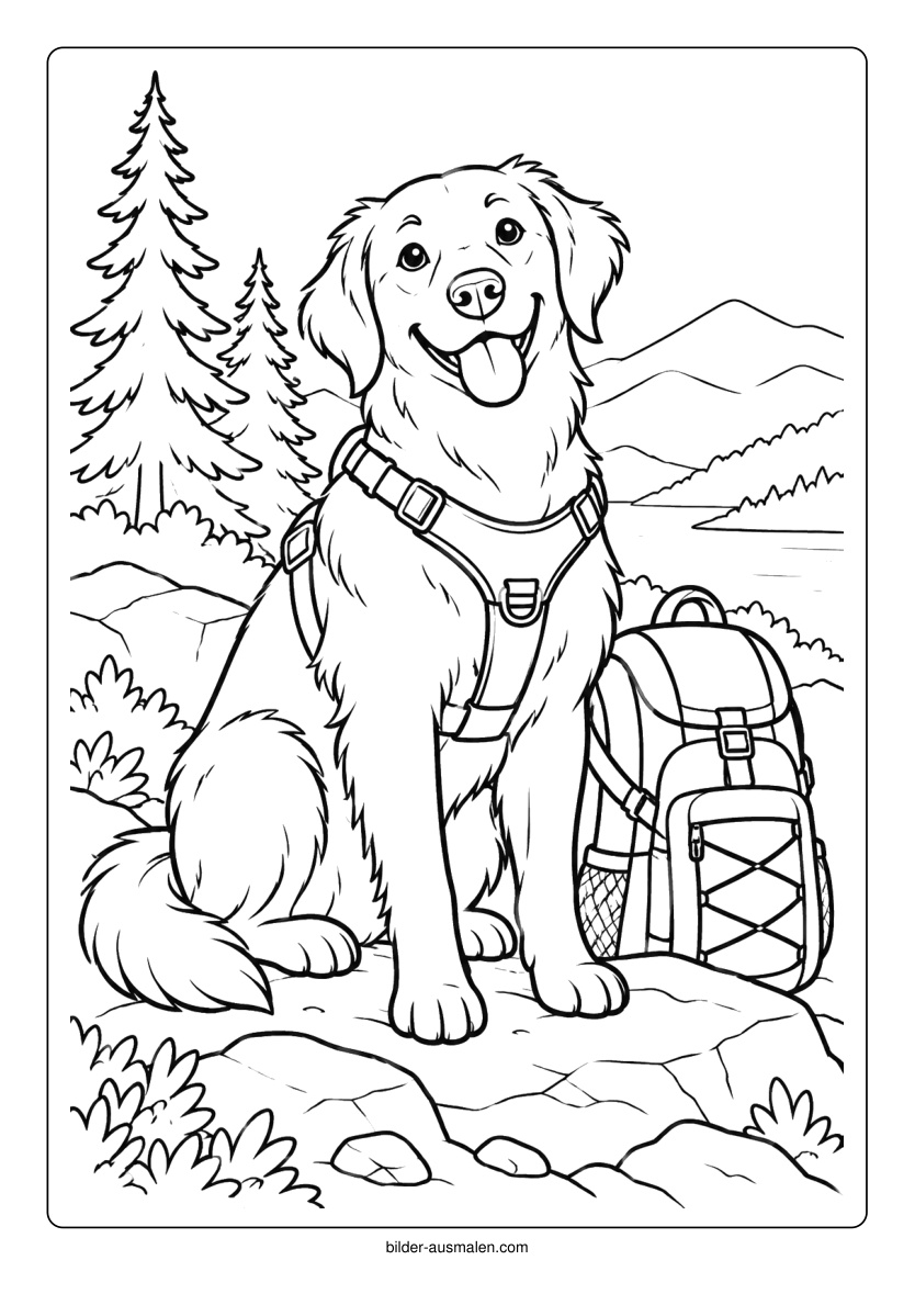 Hund beim Wandern