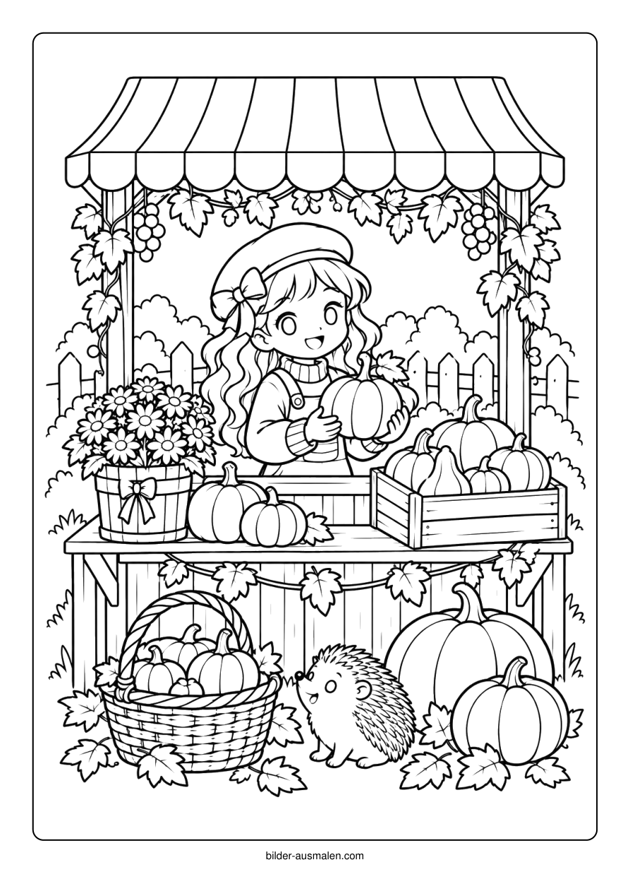 Kürbis 8 – Herbstlicher Kürbis-Marktstand