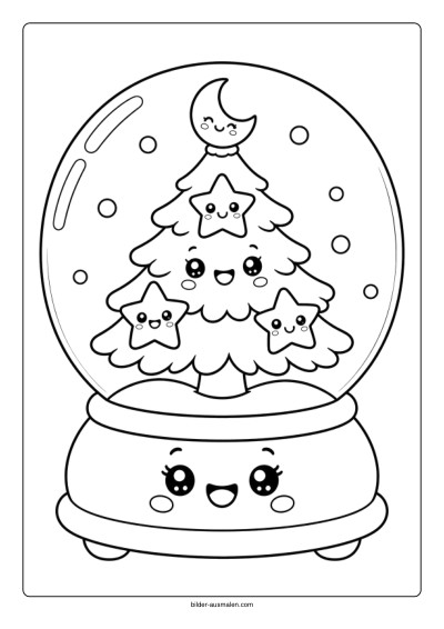 Weihnachtsbaum in der Schneekugel